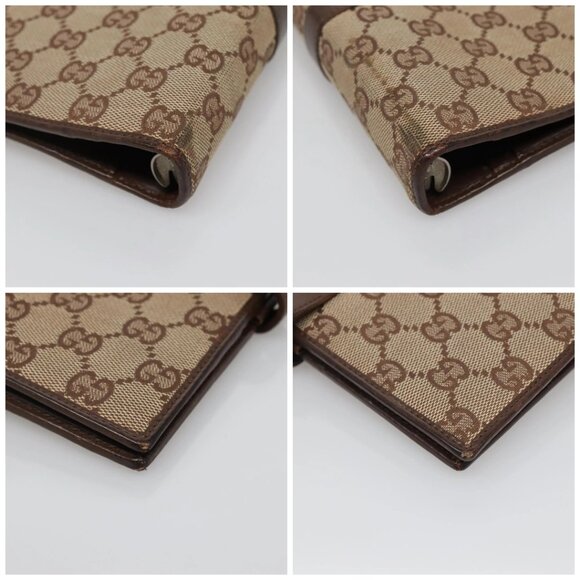 GUCCI GG Canvas Jackie Day Planner Cover Beige Silver 29961 Auth 138492 - Picture 14 of 16